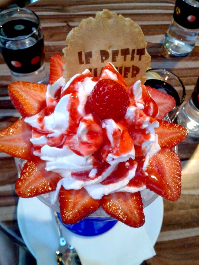 glace yaourt et fraise